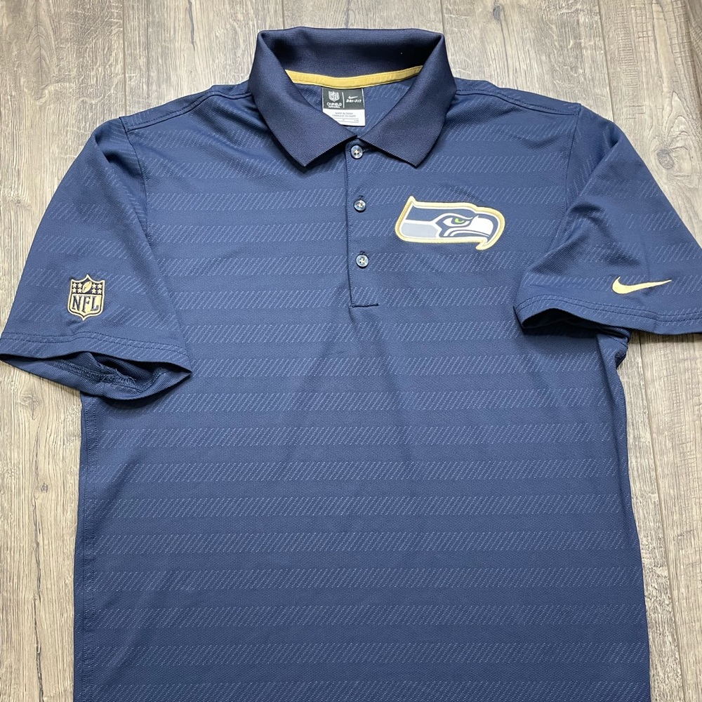Seattle Seahawks Nike Dri Fit Polo Shirt Size Small